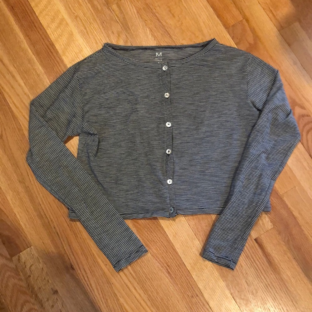 Maith Ildur cropped stripped cardigan